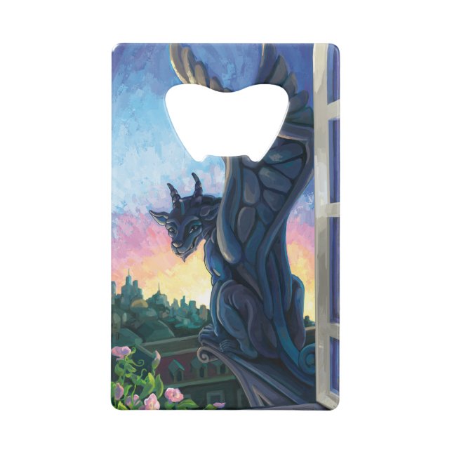 Gargoyle Guardian Wallet Bottle Opener (Back)