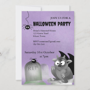 Gargoyle Halloween Party Invitation