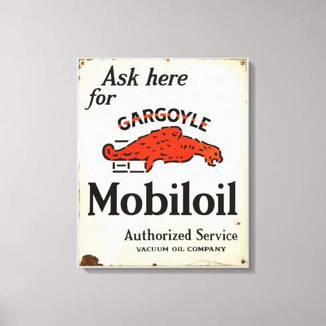 Gargoyle Mobiloil Authorized Service sign (Front)