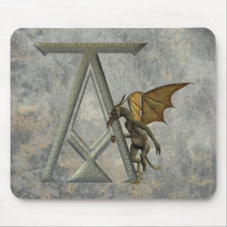 Gargoyle Monogram A Mouse Pad