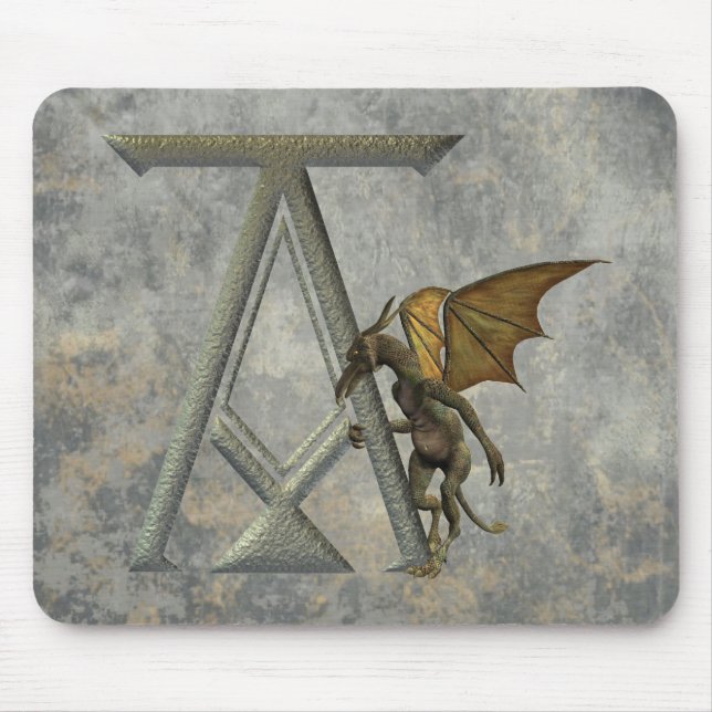 Gargoyle Monogram A Mouse Pad (Front)