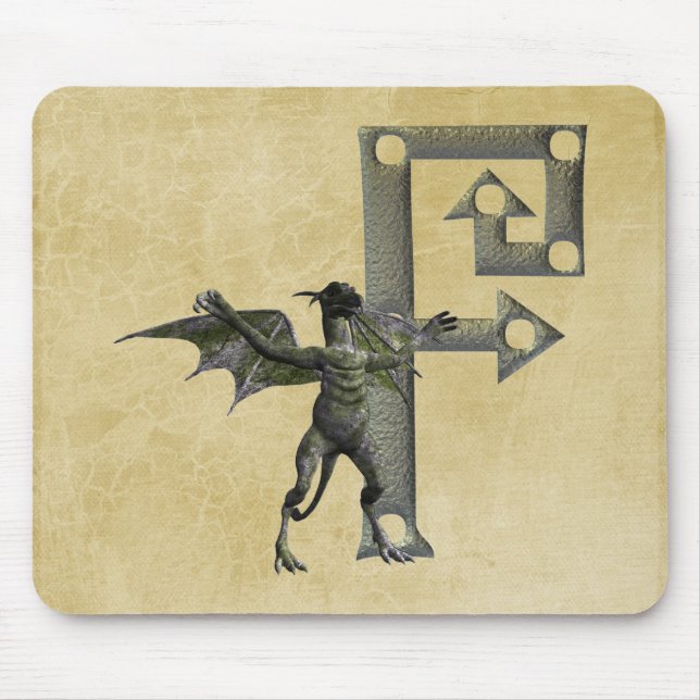 Gargoyle Monogram F Mouse Pad (Front)