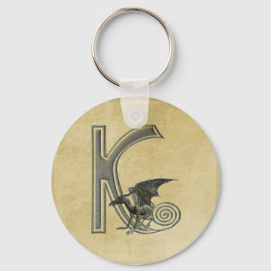 Gargoyle Monogram K Keychain