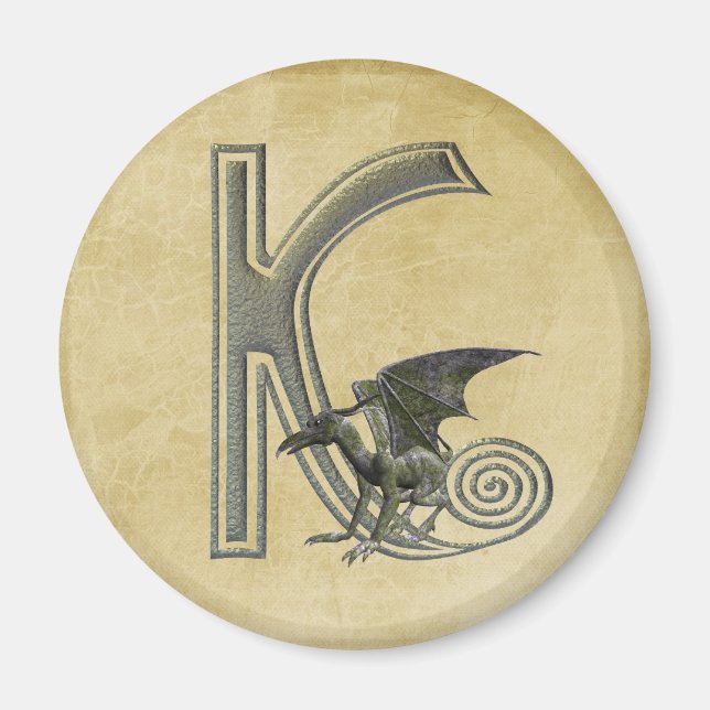 Gargoyle Monogram K Magnet (Front)