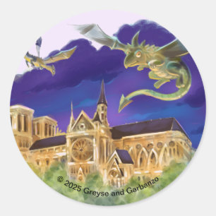 Gargoyle Notre Dame - Paris Classic Round Stickers
