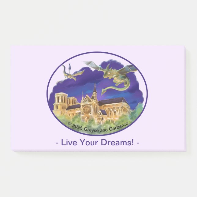 Gargoyle Notre Dame - Paris Dreams Notes 10" x 6" (Front)