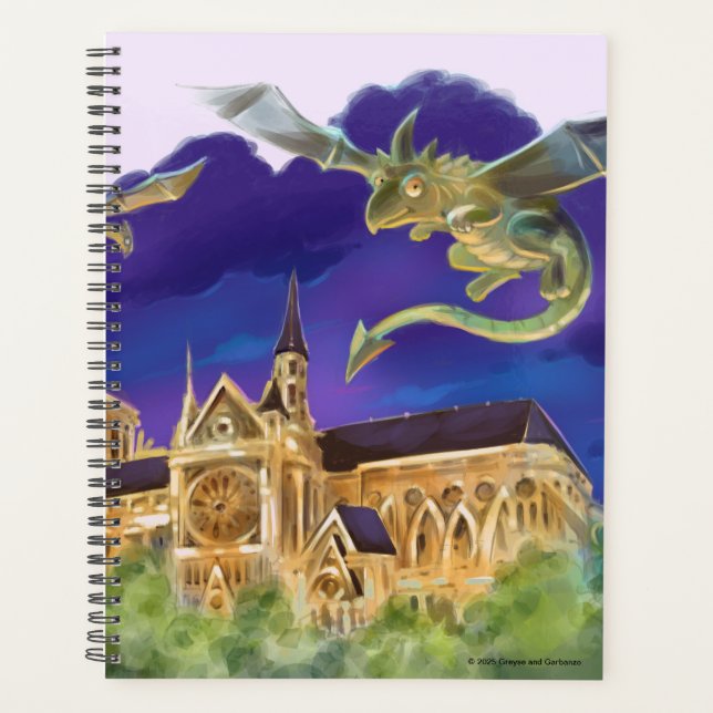 Gargoyle Notre Dame - Paris Weekly Planner (Front)