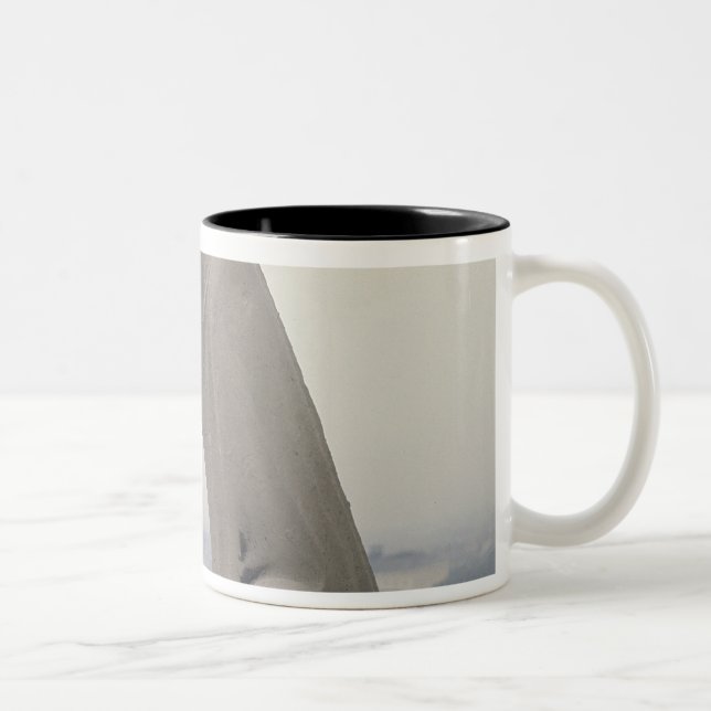 Gargoyle on the balustrade of the Grande Two-Tone Coffee Mug (Right)