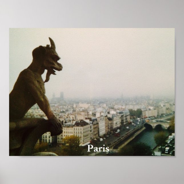 Gargoyle Over the City, Affiche de Paris (Devant)