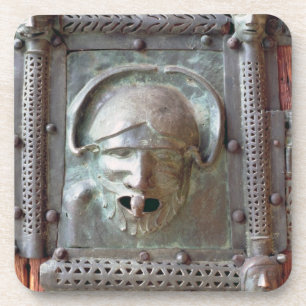 Gargoyle panel from the left door of the portal, 1 coaster