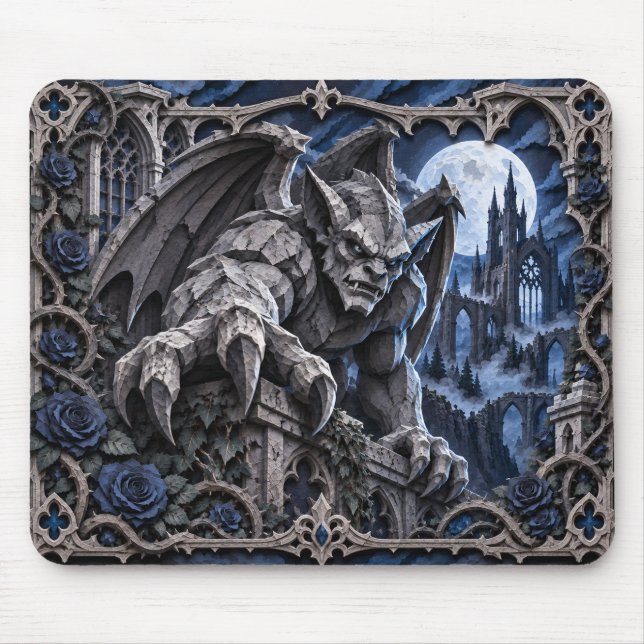 Gargoyle, Paper Cut Monster Mouse Pad (Front)