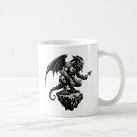Gargoyle sitting on a rock