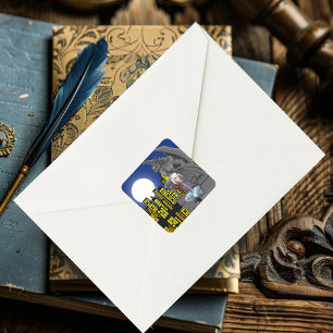 Gargoyle Urban Fantasy Cityscape Square Sticker