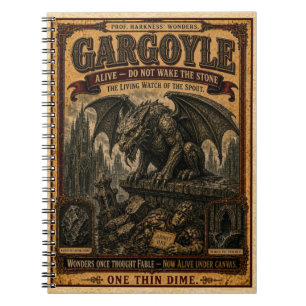Gargoyle, Vintage Circus Monster Notebook