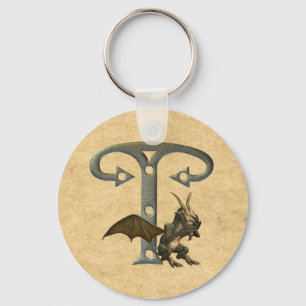 Gargoyles Monogram T Keychain