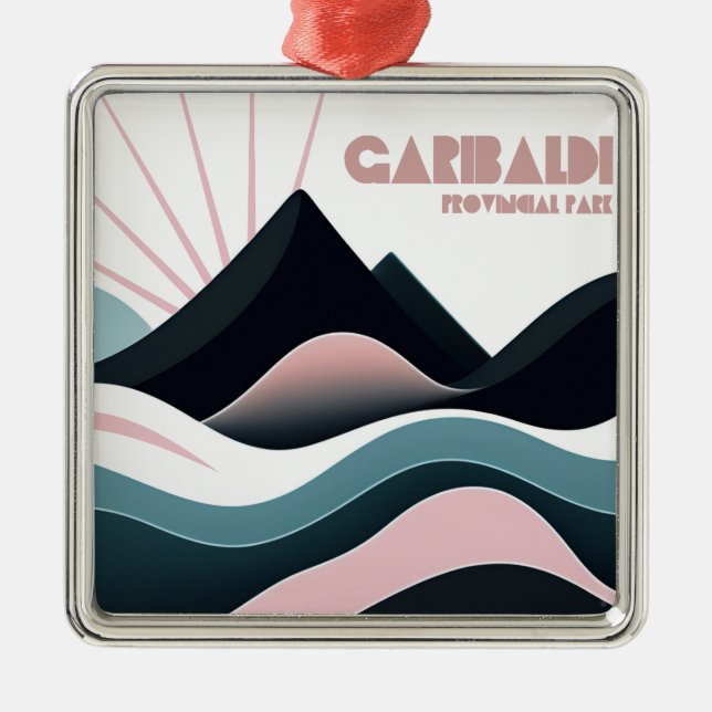 Garibaldi Provincial Park Coloured Hills Metal Ornament (Front)