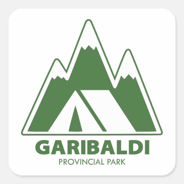 Garibaldi Provincial Park Mountains Camping Square Sticker (Front)