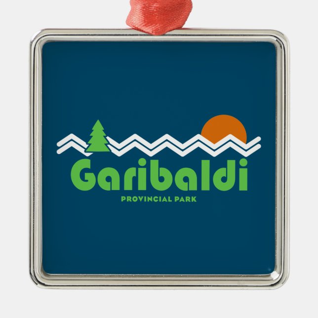 Garibaldi Provincial Park Retro Metal Ornament (Front)