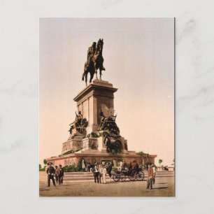 Garibaldi's Monument, Rome, Italy vintage Photochr Postcard