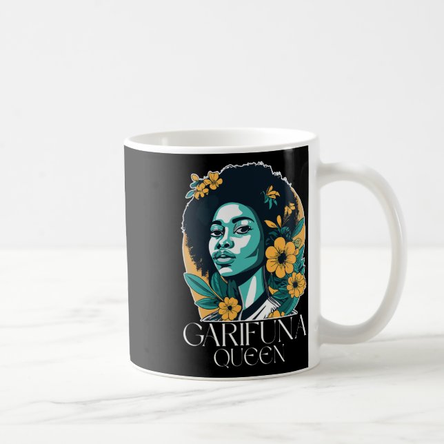 Garifuna Queen Design For Honduras Caribbean Afro  Coffee Mug (Right)