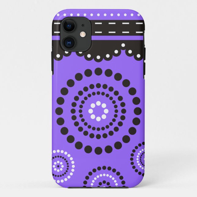 Garland ARTdeco black white + your backgr. colour Case-Mate iPhone Case (Back)