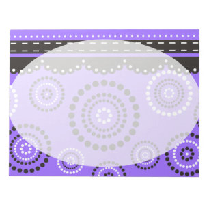 Garland ARTdeco black white + your backgr. colour Notepad