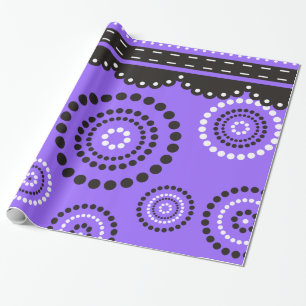 Garland ARTdeco black white + your backgr. colour Wrapping Paper