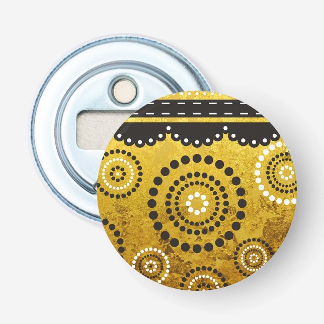 Garland ARTdeco black white + your background Bottle Opener (Front)