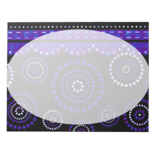 Garland ARTdeco violet blue + your backgr. colour Notepad