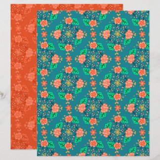 Garland Blue Scrapbook Paper