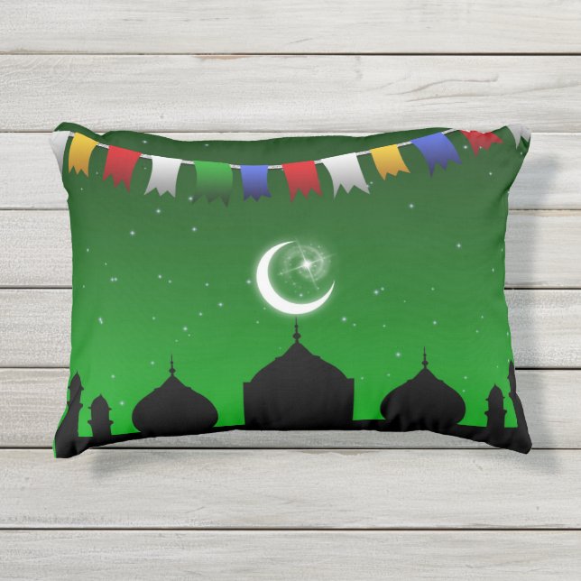 Garland coloré avec mosquée - Coussin extérieur (Devant)