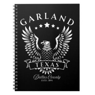 Garland Dallas County Texas Vintage Eagle Notebook