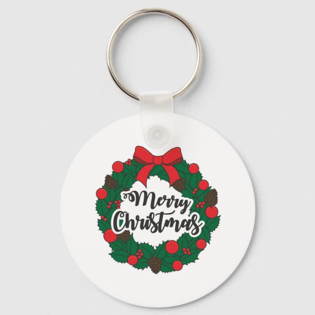 Garland Merry Christmas Keychain (Front)