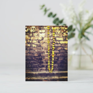 Garland on the wall postcard