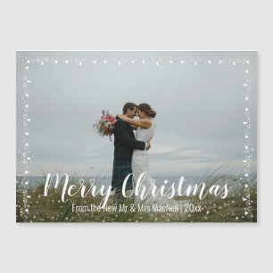Garland Trimmed Holiday Photo 5 x 7 Magnet Card