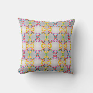 Garlands of colorful balls throw pillow