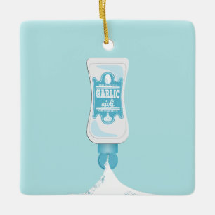 Garlic Aioli Ceramic Ornament