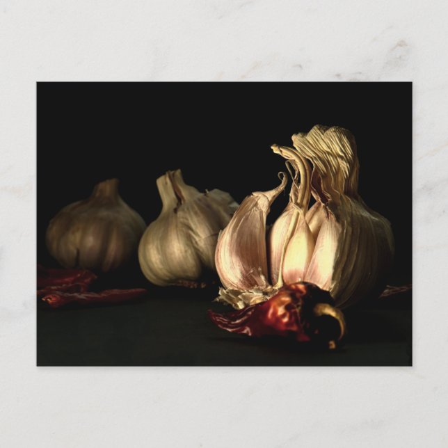 Garlic and Chili Pepper Spices Postcard (Front)