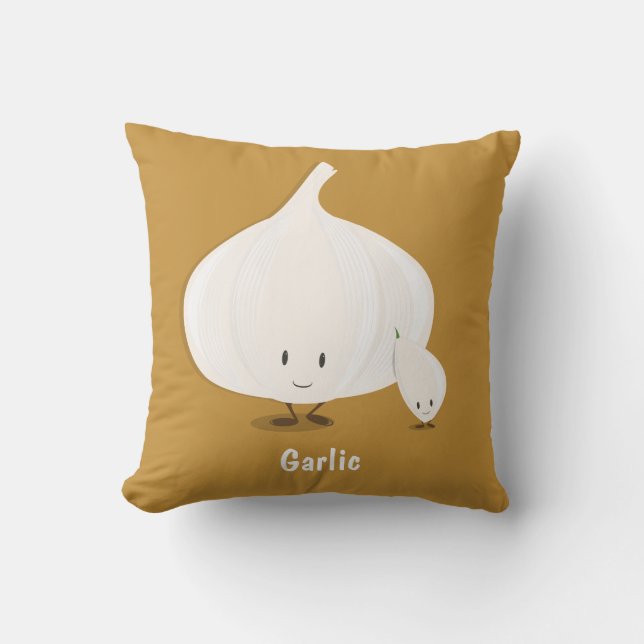 Garlic and Clove characters | Throw Pillow (Front)