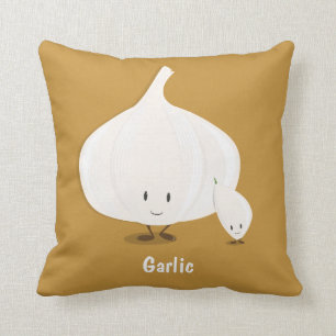 Garlic and Clove characters   Throw Pillow