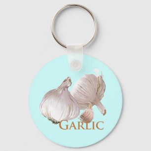 Garlic and Garlic Clove Keychain
