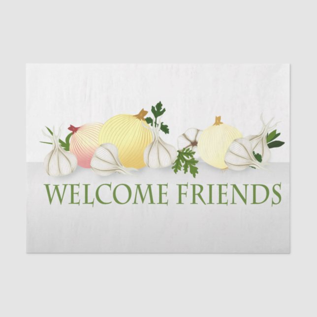 Garlic and Onions Kitchen Decoupage Tissue Paper (Front)