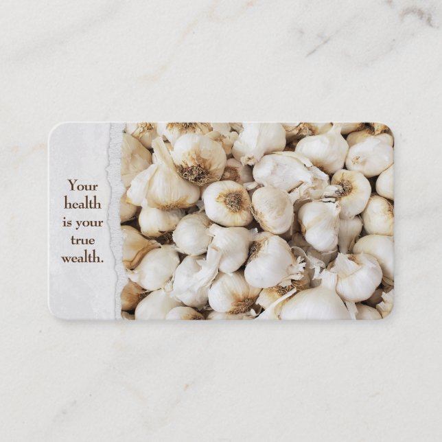 Garlic At the Market Business Card (Front)