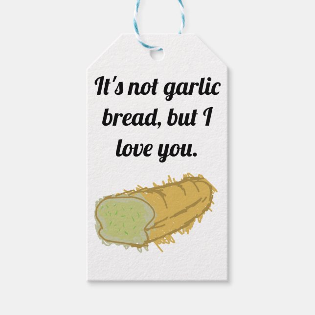 Garlic bread art gift tag (Front)