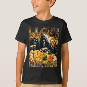 Garlic Bread Food Lover Funny Skeleton Meme Humor  T-Shirt