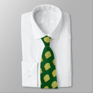 Garlic Bread funny food custom color background Tie
