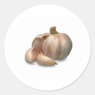 Garlic bulb classic round sticker