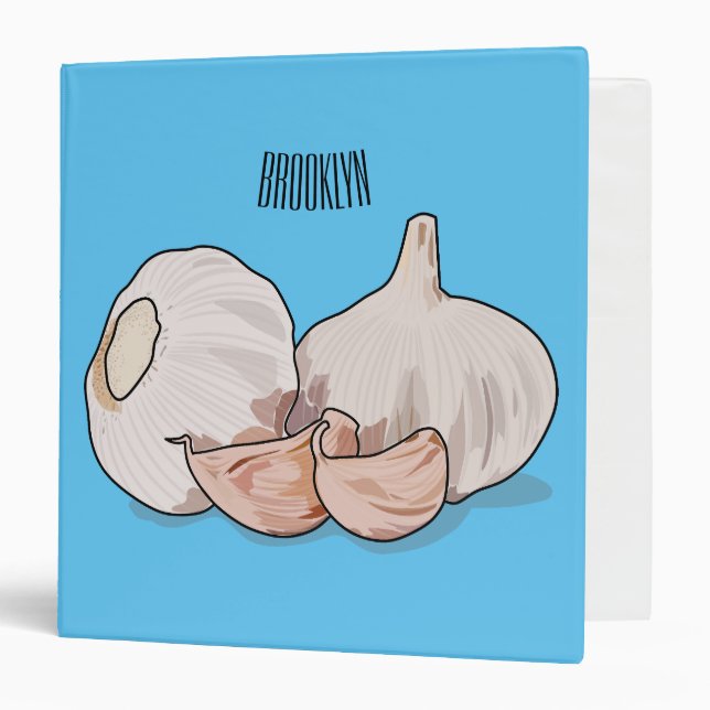 Garlic cartoon illustration   binder (Front/Inside)