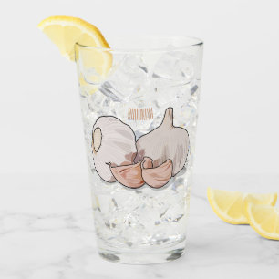 Garlic cartoon illustration   glass