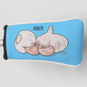 Garlic cartoon illustration   golf head cover